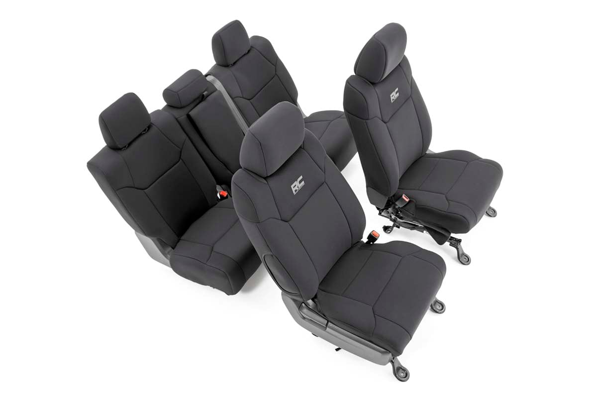 Seat Covers FR w/ Console Cover and Rear Toyota Tundra 2WD/4WD (14-21) Rough Country