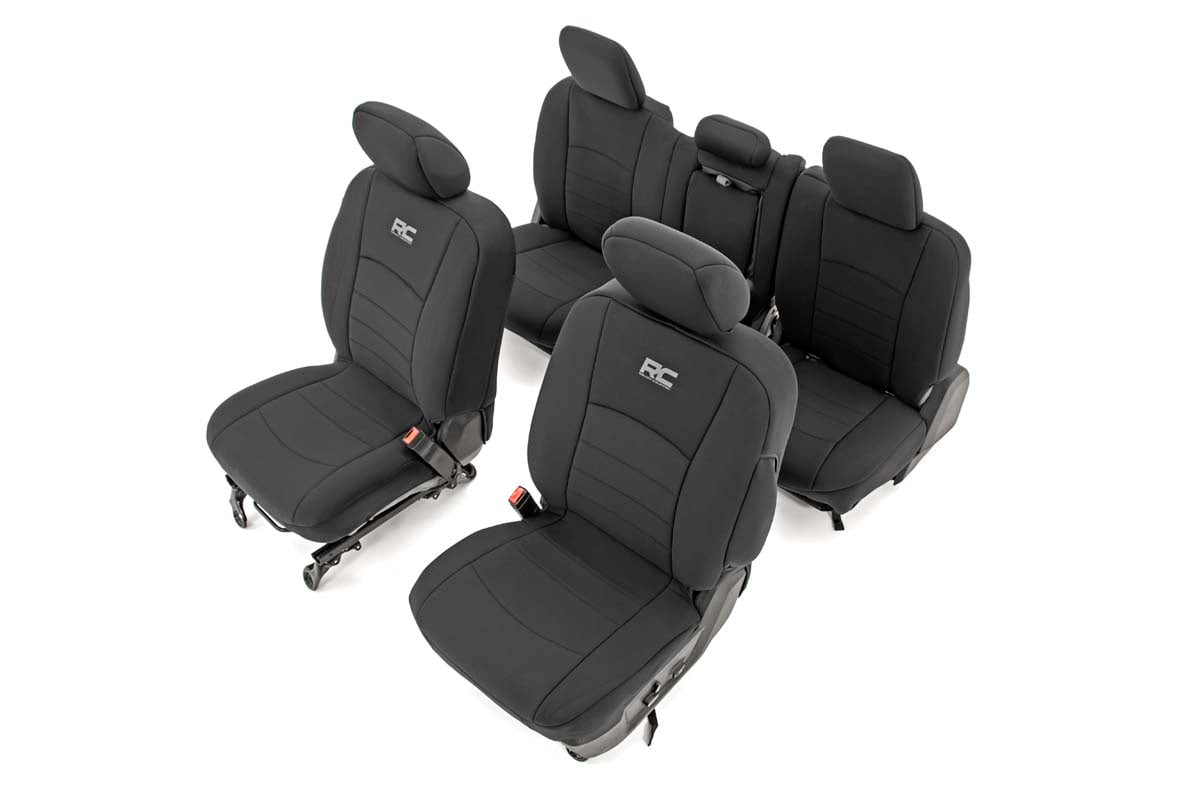Seat Covers FR Bucket RR w/Arm Rest Ram 1500 (09-18)/2500 (11-18)/3500 (11-18) Rough Country