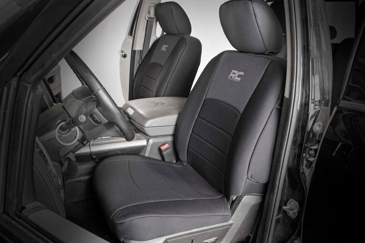 Seat Covers FR Bucket RR w/Arm Rest Ram 1500 (09-18)/2500 (11-18)/3500 (11-18) Rough Country