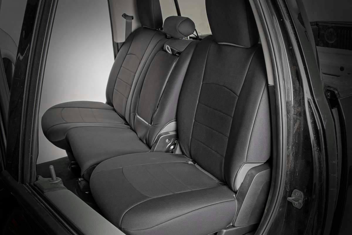 Seat Covers FR Bucket RR w/Arm Rest Ram 1500 (09-18)/2500 (11-18)/3500 (11-18) Rough Country
