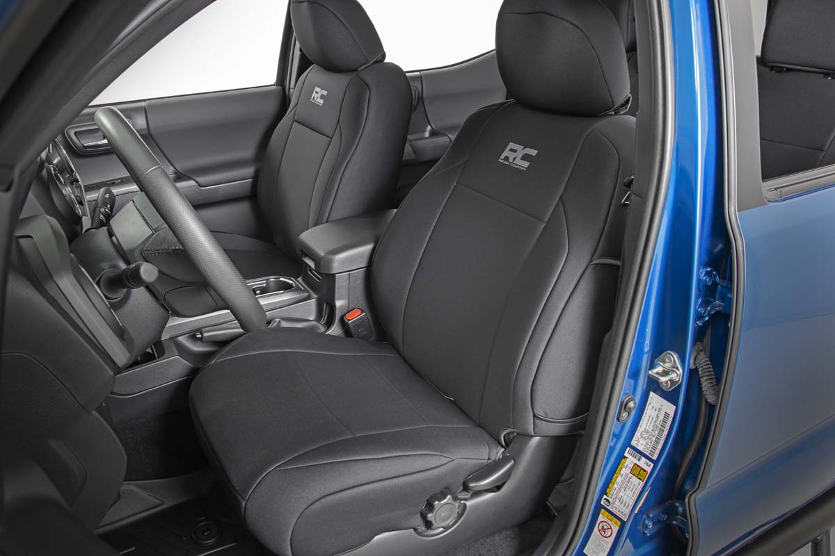 Seat Covers FR & RR Double Cab Toyota Tacoma 2WD/4WD (2016-2023) Rough Country