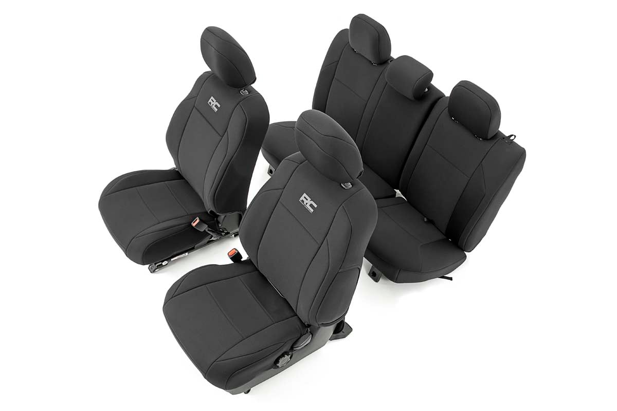 Seat Covers FR & RR Double Cab Toyota Tacoma 2WD/4WD (2016-2023) Rough Country