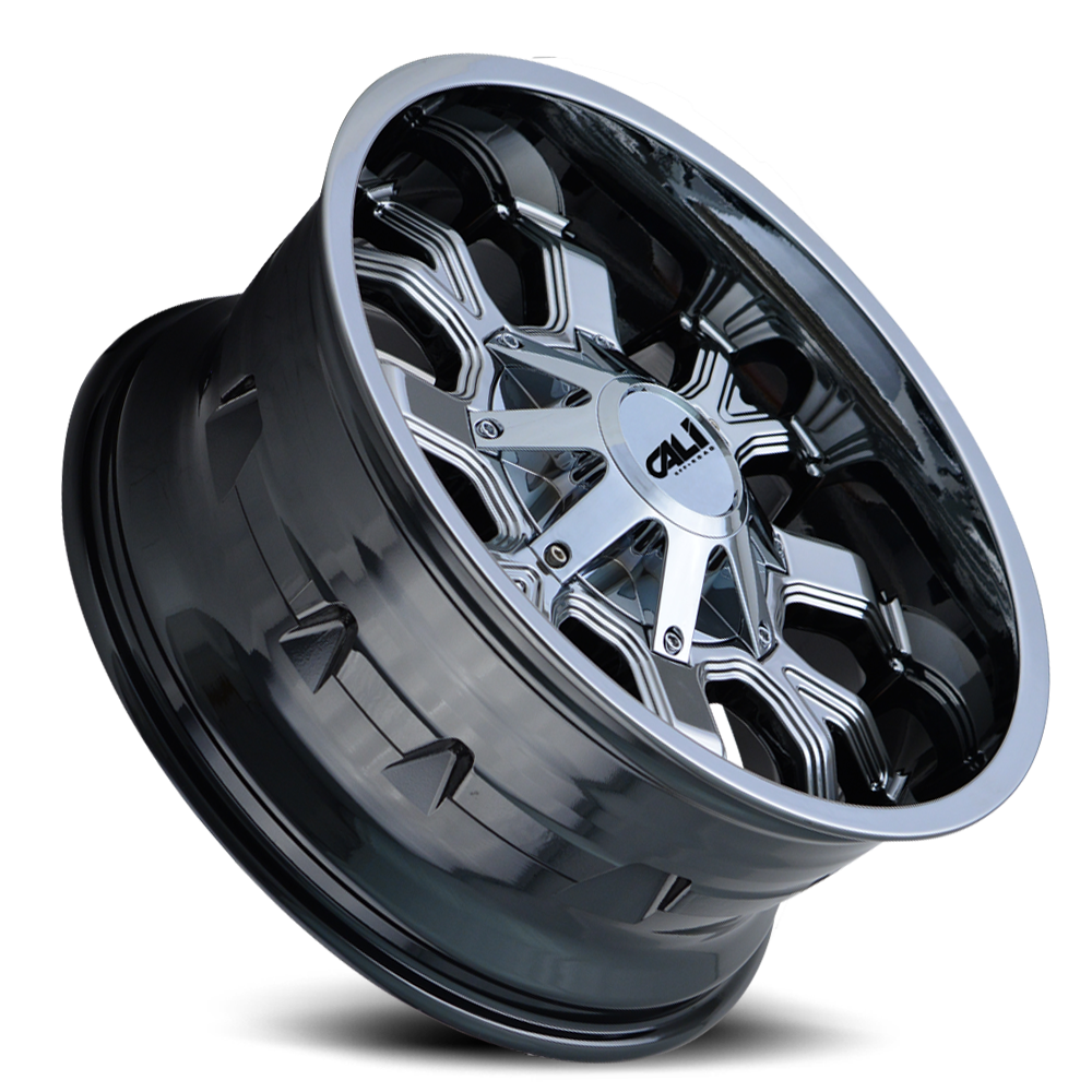 Cast Aluminum Wheels Dirty 9104 CH 22x14 Chrome 8 On 165.1/8 On170 Bolt Pattern -76 Offset Cali Offroad Wheels