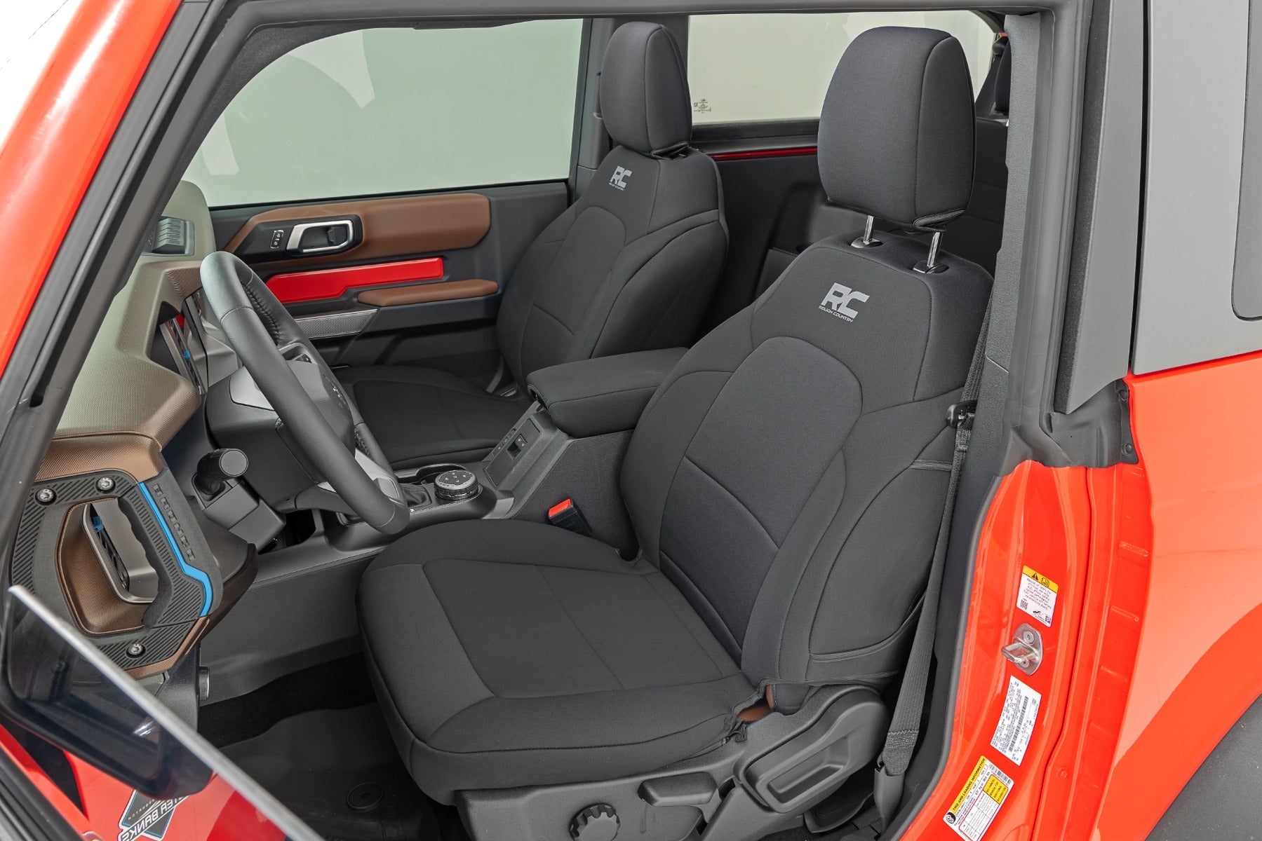Seat Covers Bucket Seats FR & RR Ford Bronco (2 Door) 4WD (2021-2025) Rough Country
