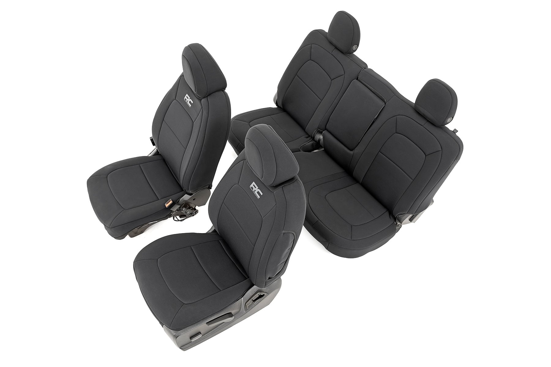Seat Covers Front Bucket Rear Bench Chevy/GMC Canyon/Colorado (15-22) Rough Country
