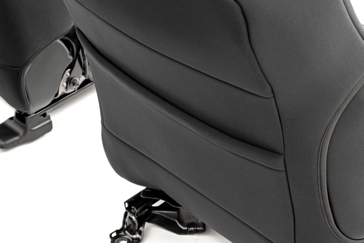 Seat Covers Black FR & RR Crew Cab Toyota Tacoma 2WD/4WD (2005-2015) Rough Country
