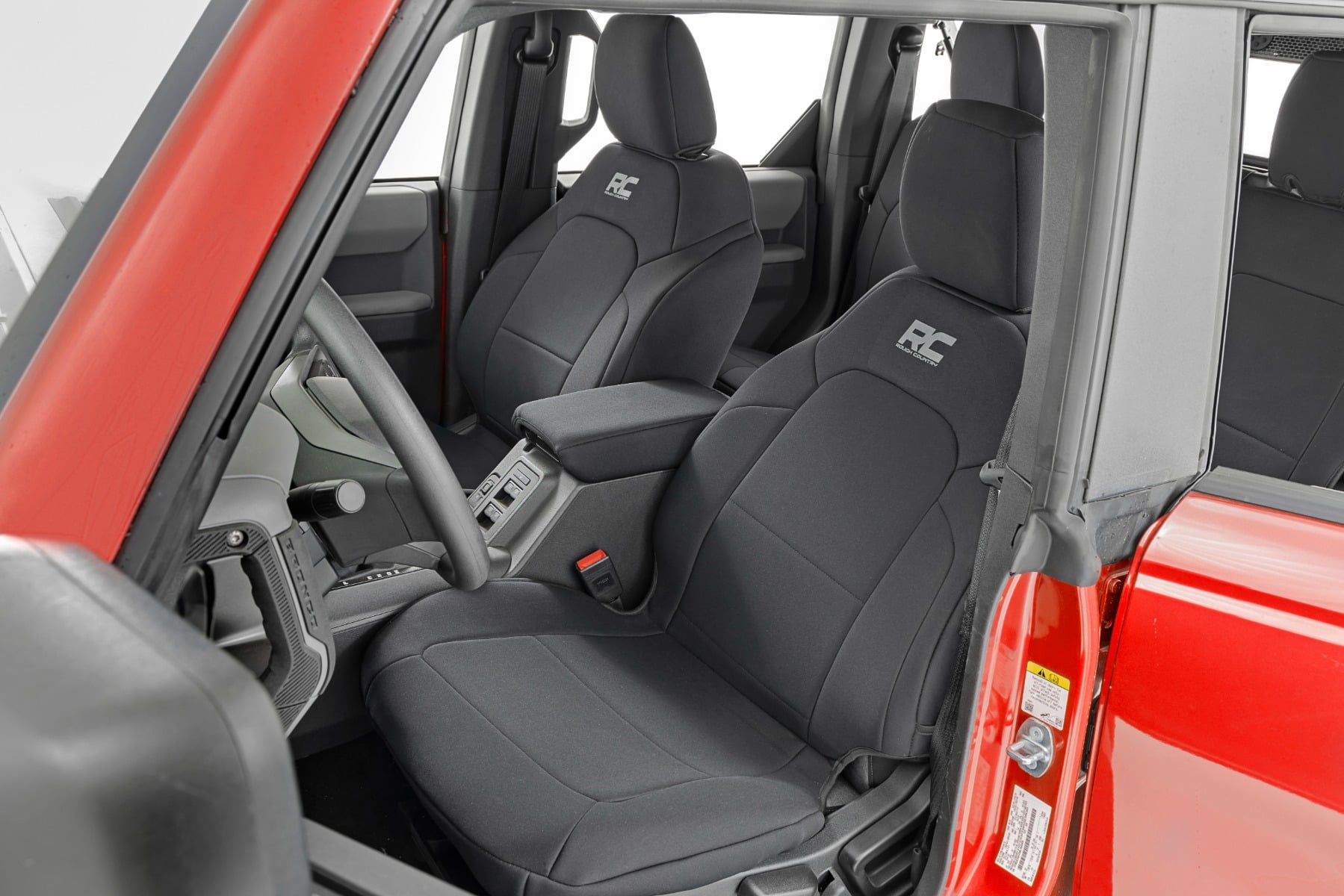 Seat Covers Bucket Seats W/Fold Down RR Armrest FR & RR 4DR Ford Bronco (21-25) Rough Country
