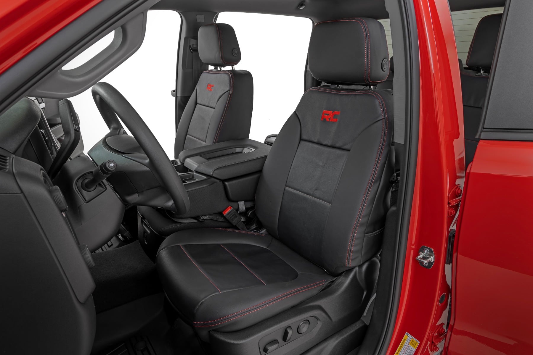 Leather Seat Covers FR Bucket RR 60/40 Chevy/GMC Sierra 1500 (19-25)/Silverado 1500 (19-26) Rough Country