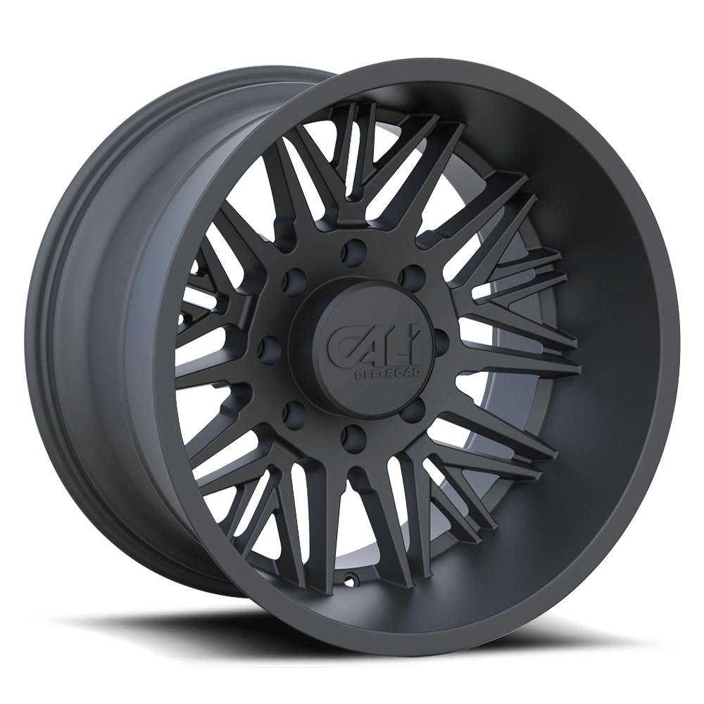 Cast Aluminum Wheels Rawkon 9109 MB 22x12 Matte Black 8 On 180 Bolt Pattern -51 Offset Cali Offroad Wheels