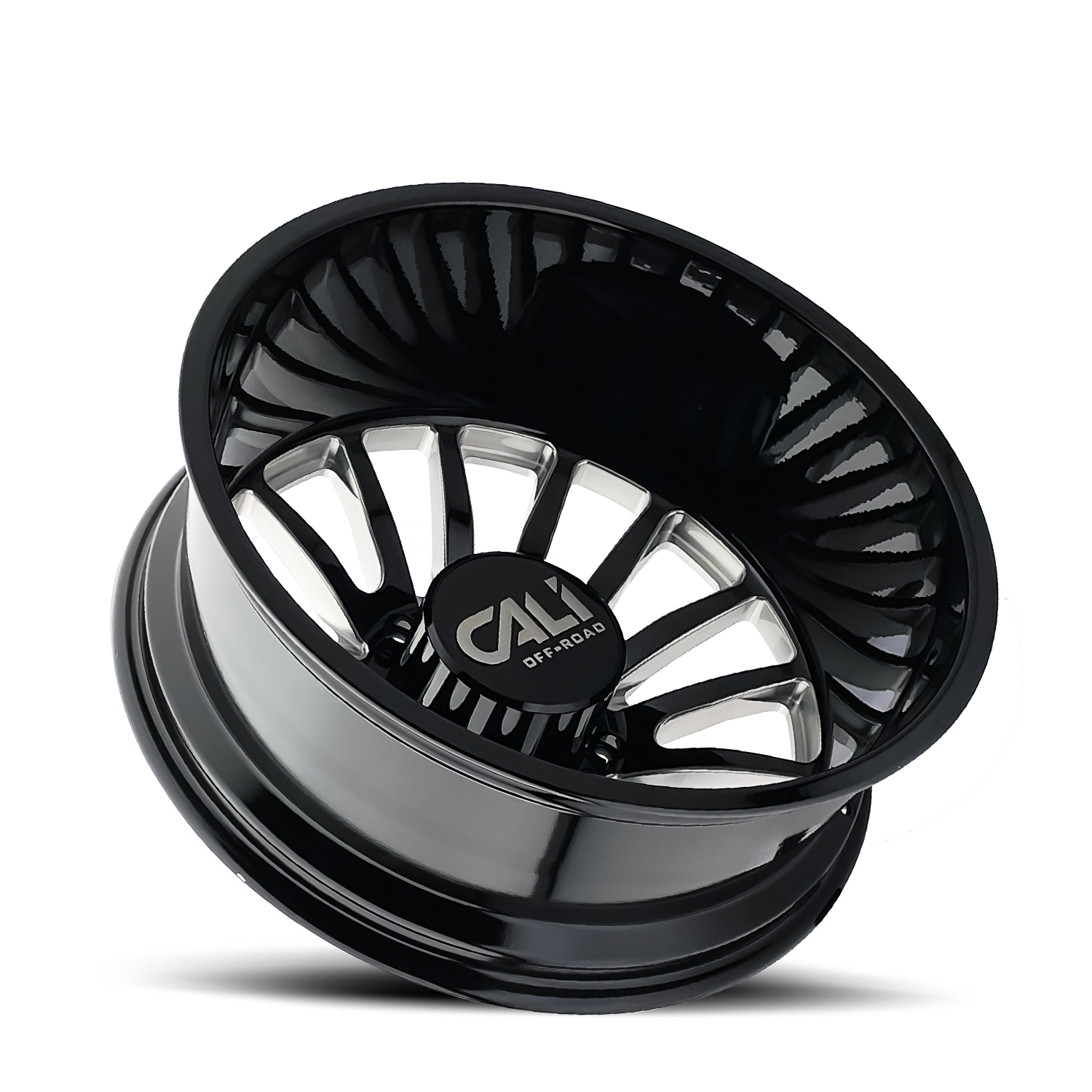 Dually Wheels Summit Dually 9110D GB 20x8.25 Milled Spokes Gloss Black 8 On 210 Bolt Pattern -192 Offset Cali Offroad Wheels