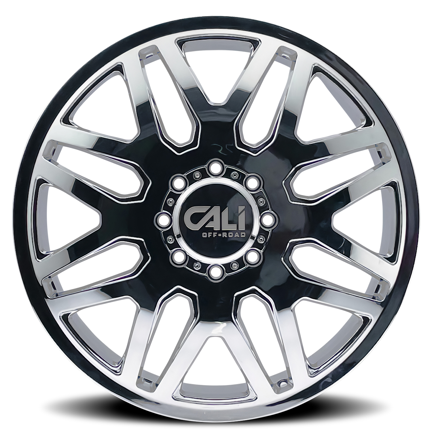Dually Wheels Invader Dually 9115D CH 24x8.25 Chrome 8 On 165.1 Bolt Pattern 115 Offset Cali Offroad Wheels