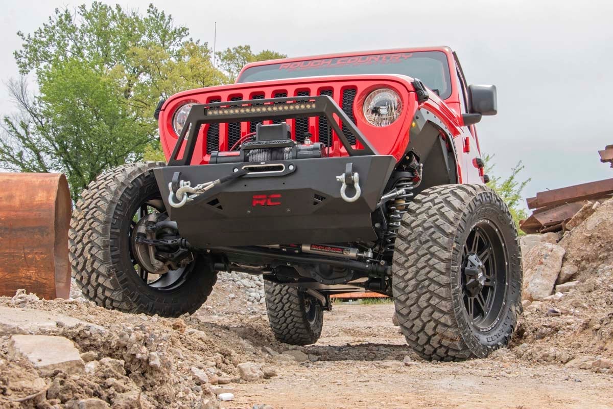 3.5 Inch Lift Kit Adj Lower FR D/S Non-Rubicon Jeep Wrangler Unlimited 4WD (24-26) Rough Country