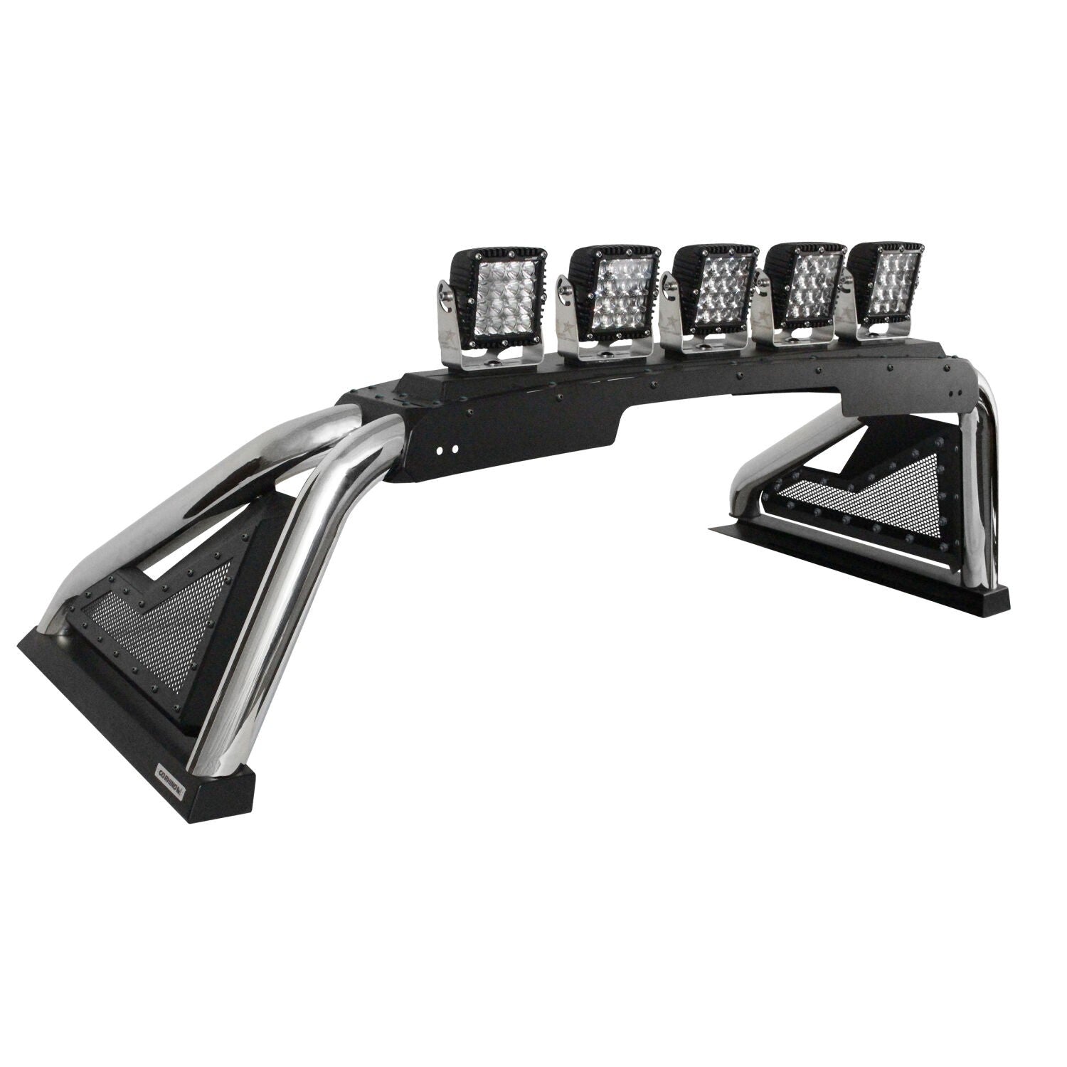 Sport Bar 2.0 with Power Actuated Retractable Light Mount Polished Stainless Steel 2015-2026 Colorado/Canyon 2016-2026 Toyota Tacoma Go Rhino