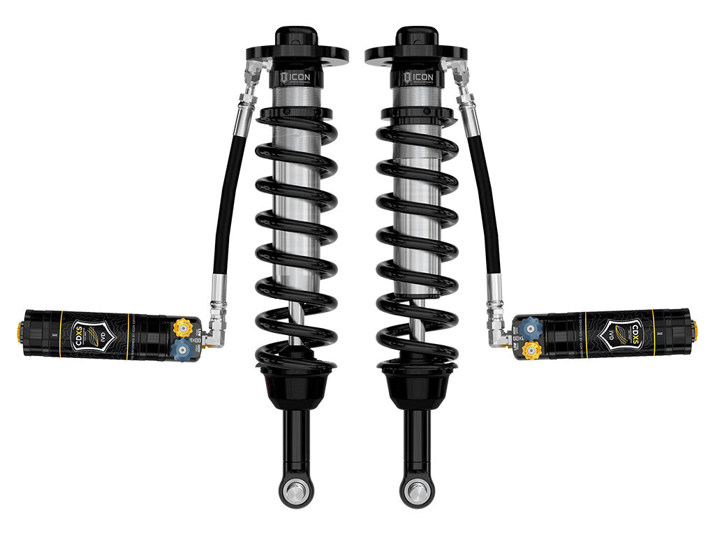 2021-2024 Ford F-150 4WD-Tremor 3.5-4.5 Inch-2.5-3 Inch Lift Front V.S. 2.5 Series Coilovers Remote Reservoir W- CDXS Pair Icon Vehicle Dynamics