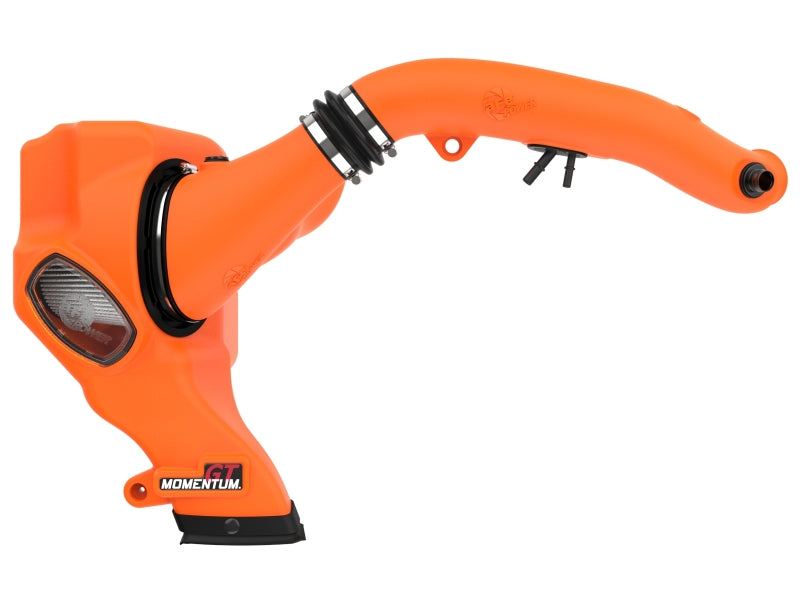 AFE Momentum sealed intake system for Ford Ranger Raptor 2024-2025 V6-3.0L, featuring a vibrant orange design.