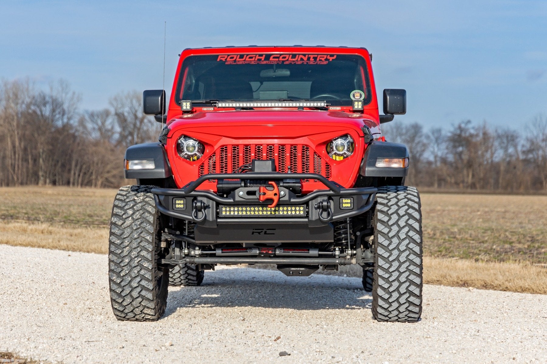 3.5 Inch Lift Kit C/A Drop FR D/S M1R Non-Rubicon Jeep Wrangler Unlimited (24-26) Rough Country