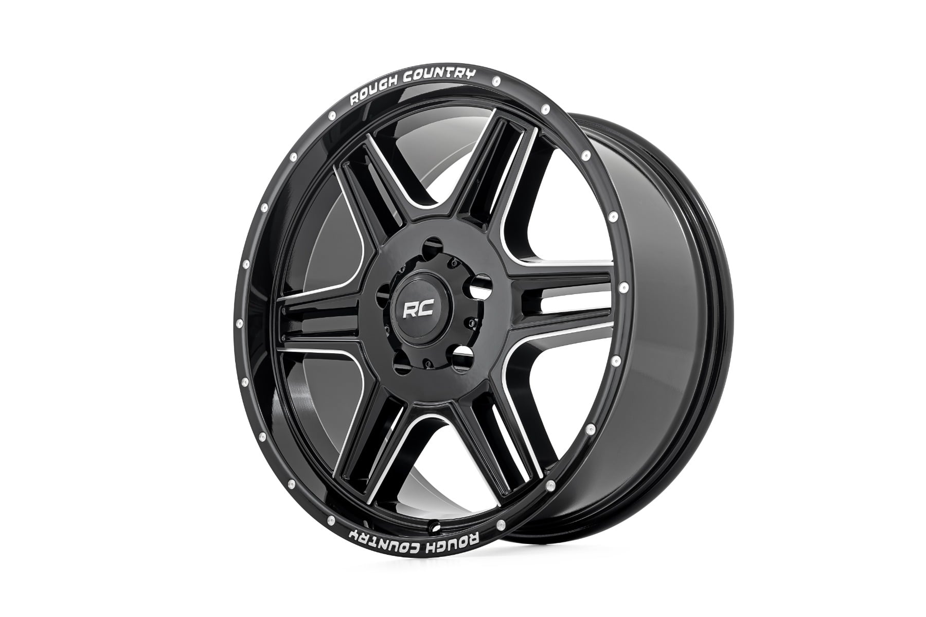 92 Series Wheel Machined One-Piece Gloss Black 18x9 Rough Country