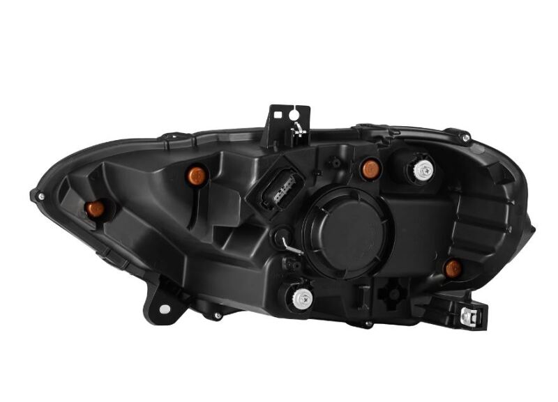 AlphaRex NOVA LED projector headlights for 2018-2020 Ford Mustang, featuring a black housing and sequential signals.