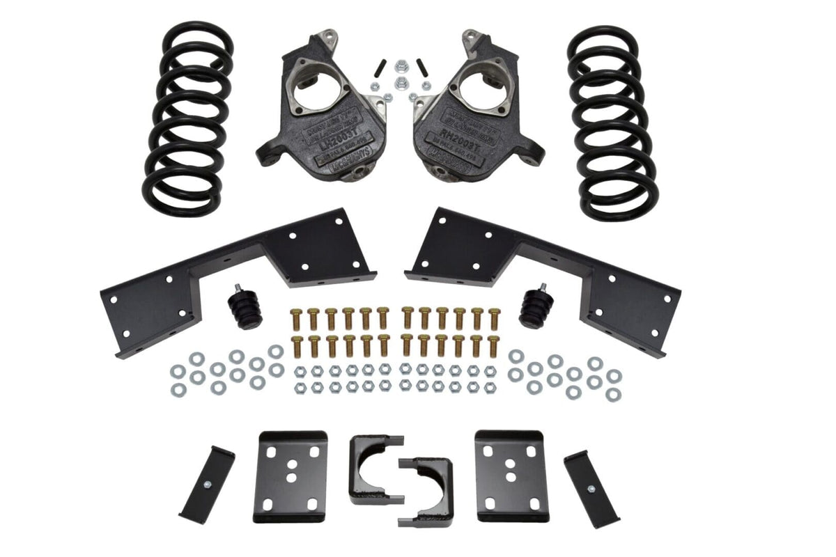 McGaughy's 4/6 Inch Spindle/Flip Kit Lowering Kit 1999-2000 Silverado/Sierra 1500 2WD Regular Cab with T-Style Spindles