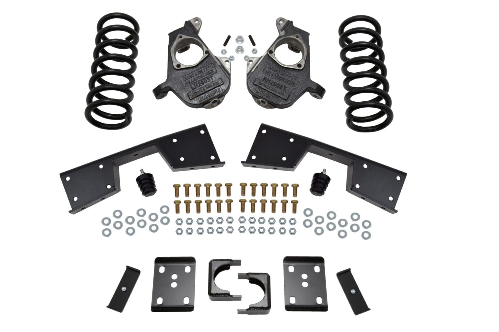 McGaughy's 4/6 Inch Spindle/Flip Kit Lowering Kit 1999-2000 Silverado/Sierra 1500 2WD Extended/Crew Cab with T-Style Spindles