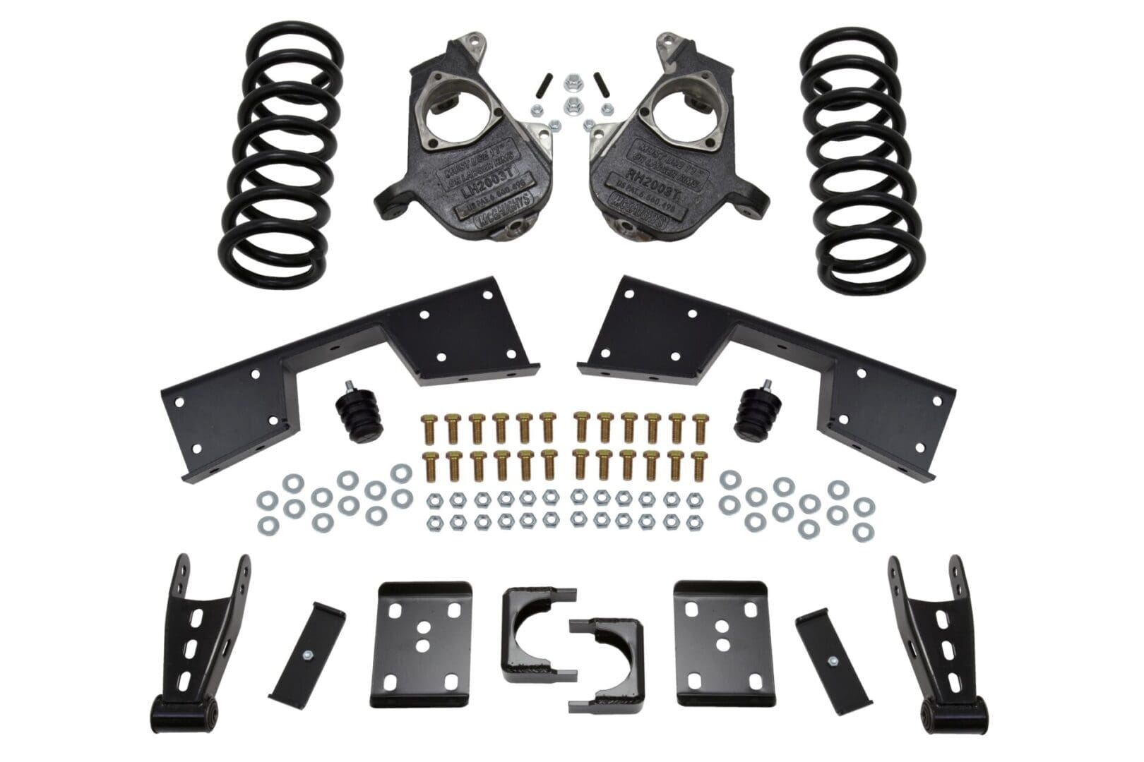 McGaughy's 5/7 Inch Spindle/Flip Kit Lowering Kit 1999-2000 Silverado/Sierra 1500 2WD Regular Cab with T-Style Spindles