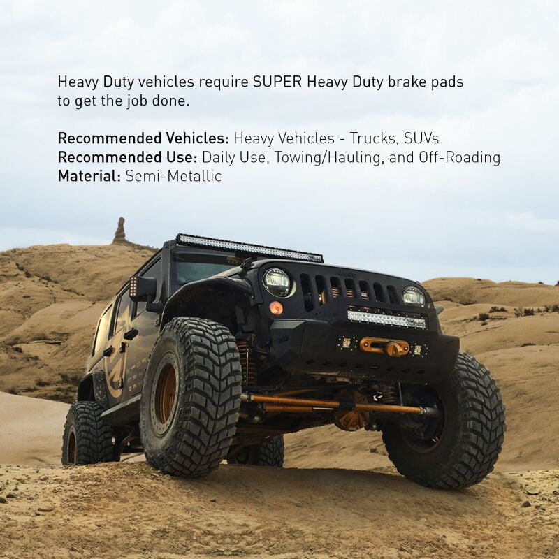 R1 03-11 Ford Ranger (USA/Canada) Rear Super Duty Pads & Hardware Kit