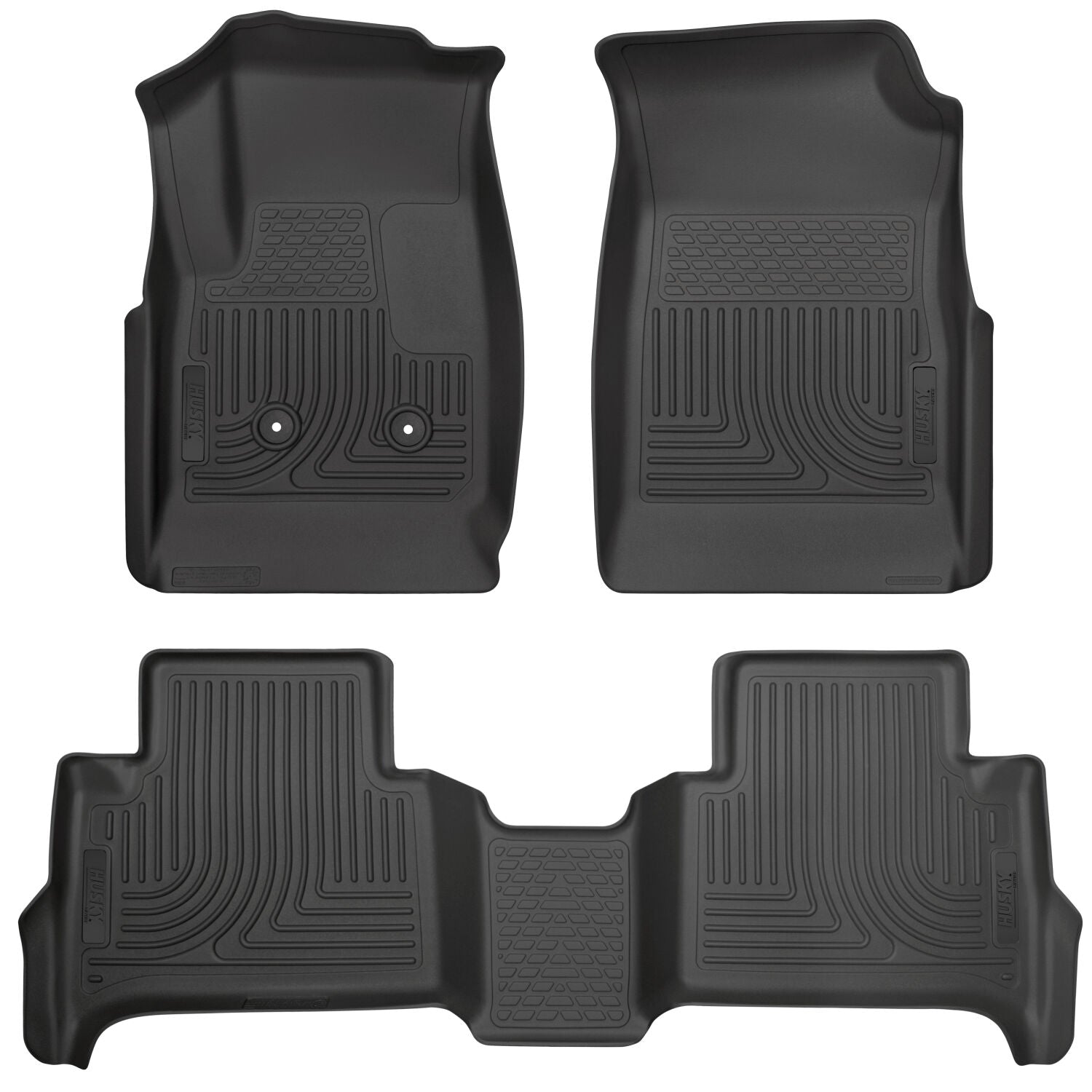 Weatherbeater Front & 2nd Seat Floor Liners For 2015-2022 Colorado/Canyon Extended Cab Husky Liners