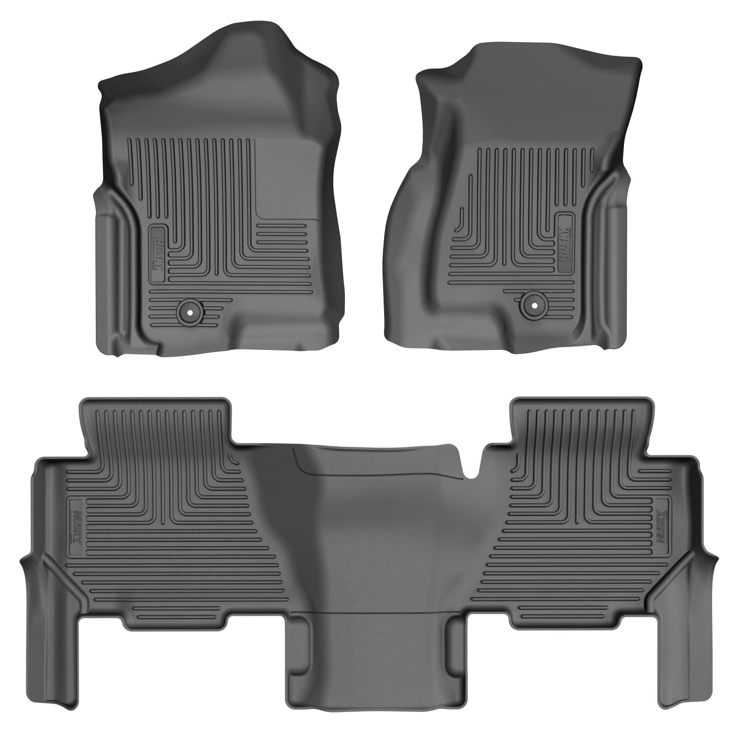 Weatherbeater Front & 2nd Seat Floor Liners For 2000-2006 Suburban 1500/2500, Yukon XL 1500/XL 2500, Escalade ESV Husky Liners