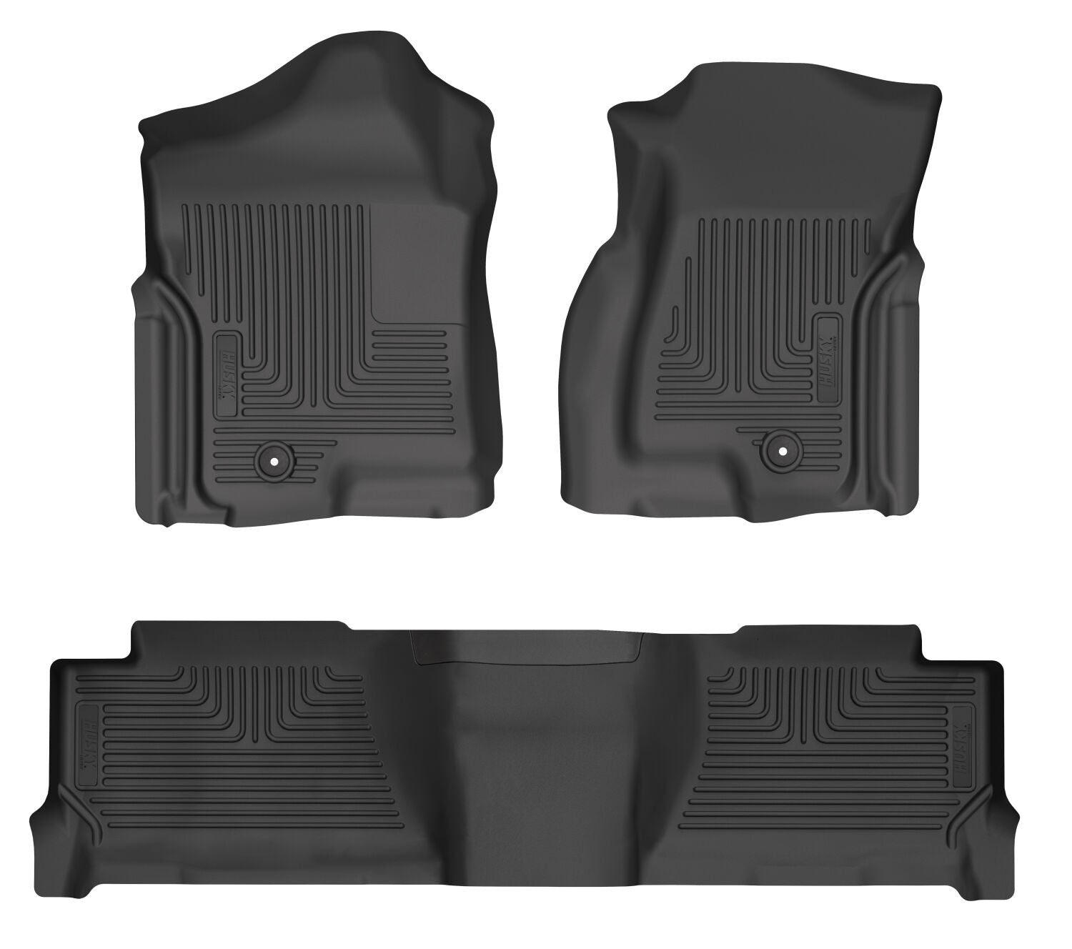 Weatherbeater Front & 2nd Seat Floor Liners For 2001-2006 Silverado/Sierra 1500/1500 HD Husky Liners