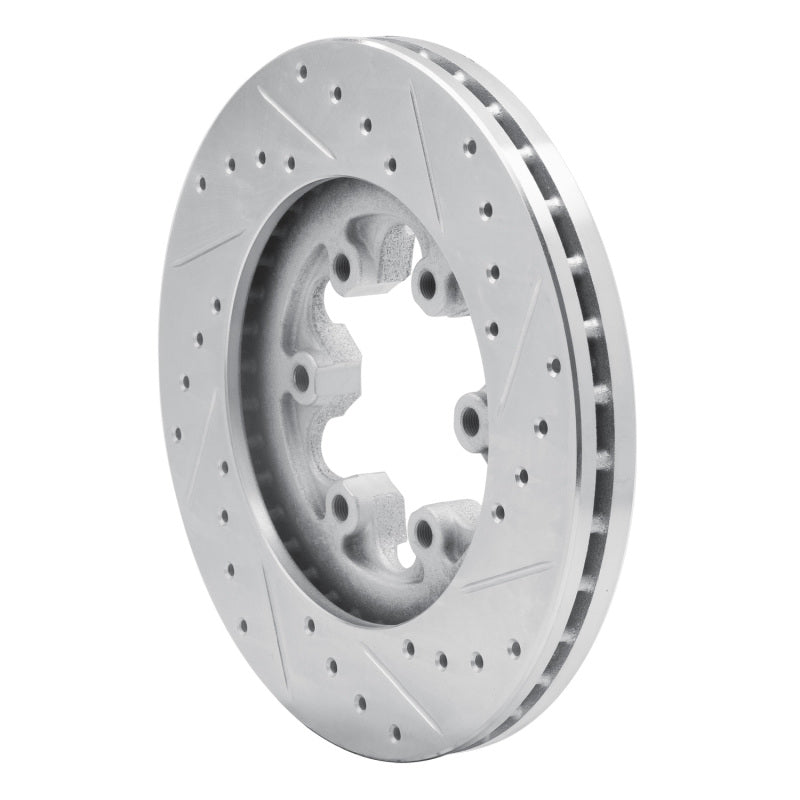 R1 04-08 Chevrolet Colorado Front Left Drilled & Slotted Silver Brake Rotor