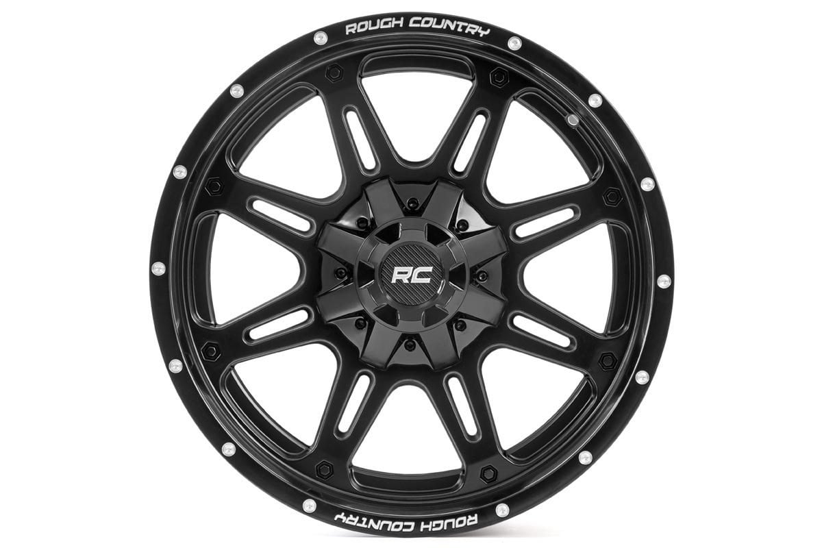 94 Series Wheel One-Piece Matte Black 20x10 5x5.0/5x4.5 -18mm Rough Country