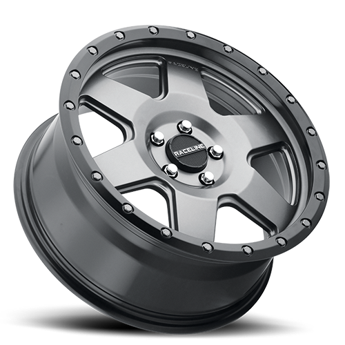 Aluminum Wheels 18x8 Boost 946G Satin Gunmetal Gray 6 Spoke 35 Offset 5 on 110 Bolt Pattern 72.62 Bore Raceline
