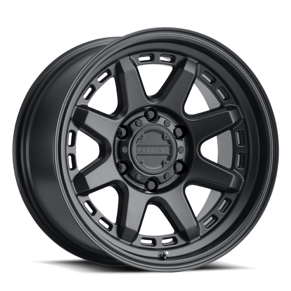 Aluminum Wheels 17x8.5 Scout 947B Satin Black 0 Offset 6 on 135 Bolt Pattern 87.1 Bore Raceline