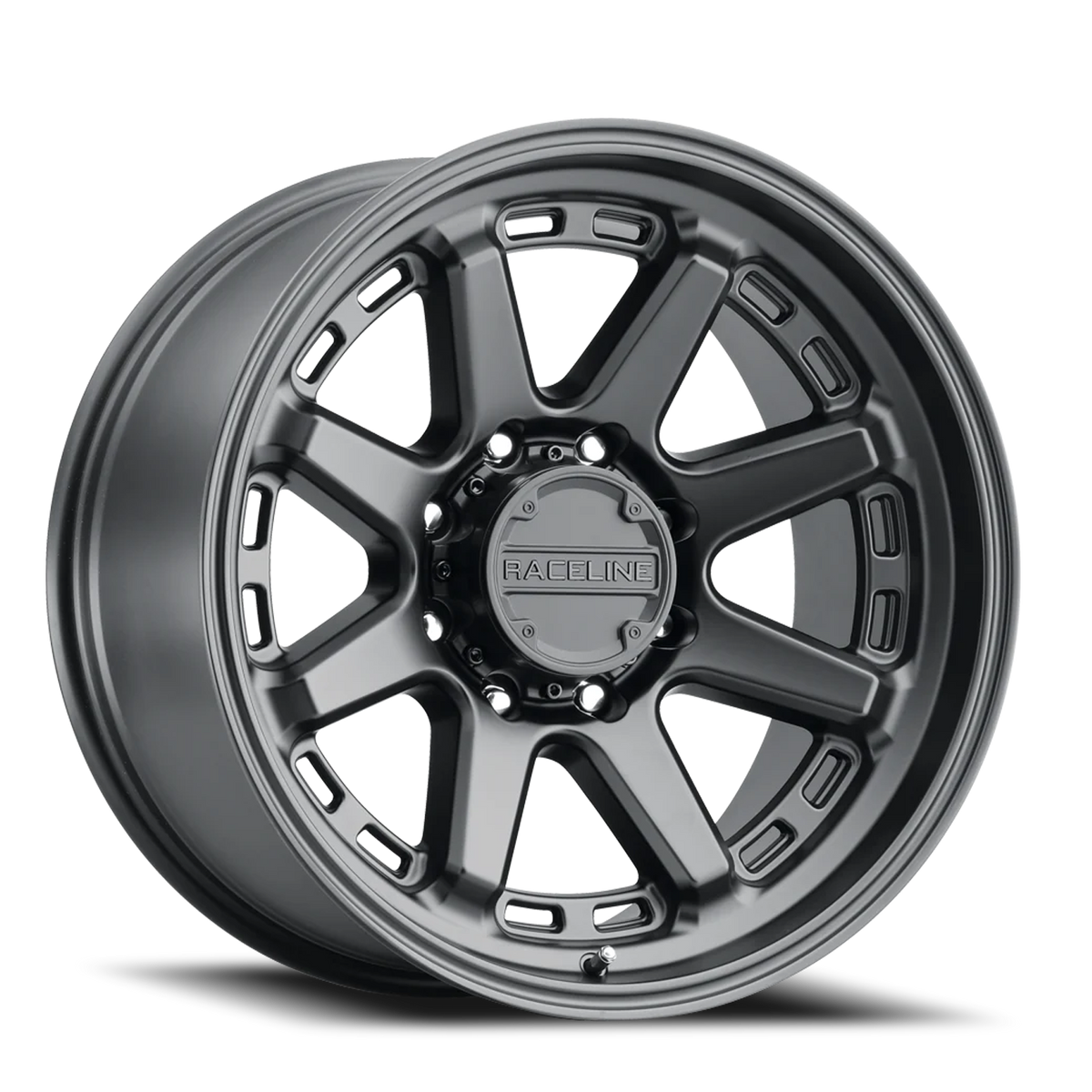 Aluminum Wheels 17x9 Scout 947B Satin Black -12 Offset 8 on 165.1 Bolt Pattern 125.2 Bore Raceline