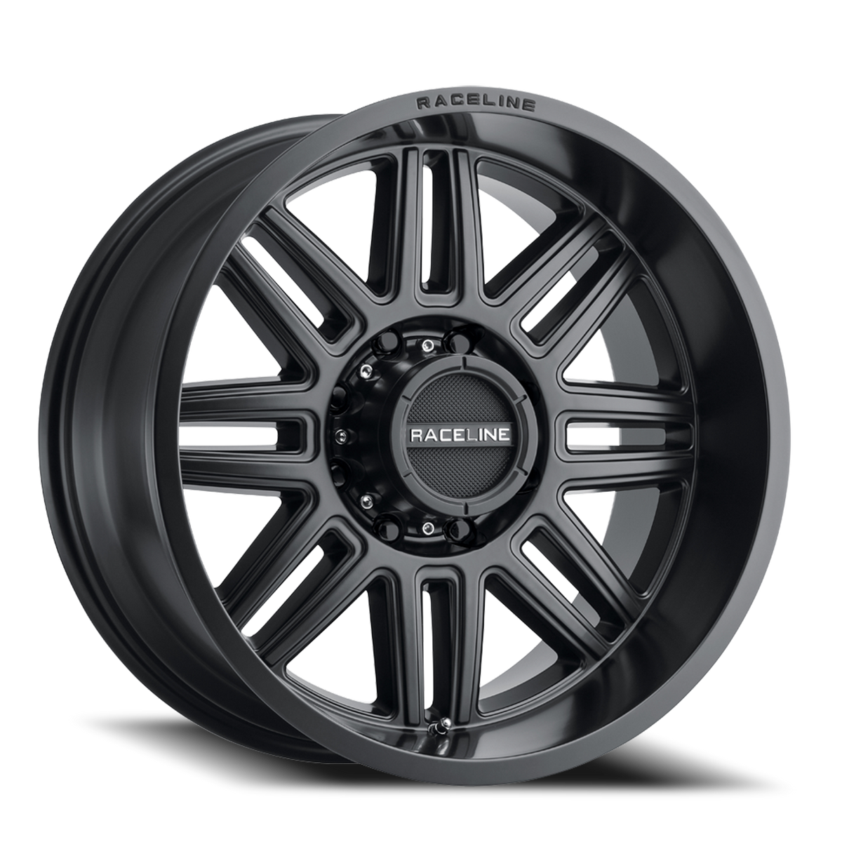 Aluminum Wheels 18x9 Split 948B Satin Black 18 Offset 8 on 180 Bolt Pattern 124.2 Bore Raceline