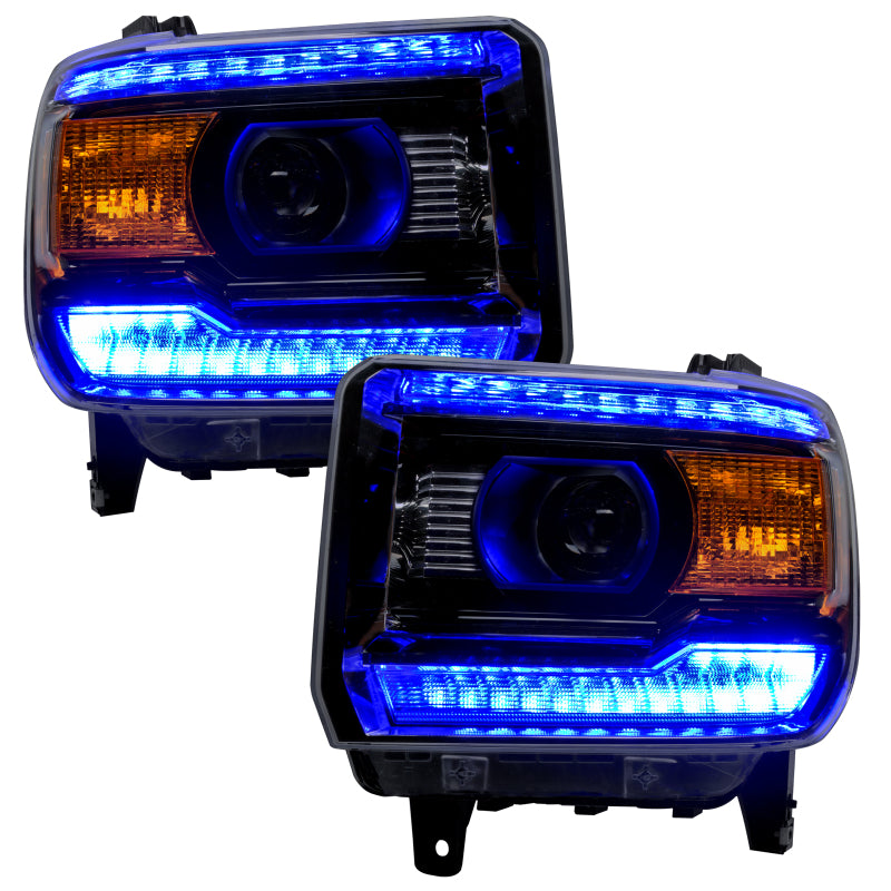 Oracle 14-15 GMC Sierra Headlight DRL Upgrade Kit - ColorSHIFT w/ 2.0 Controller