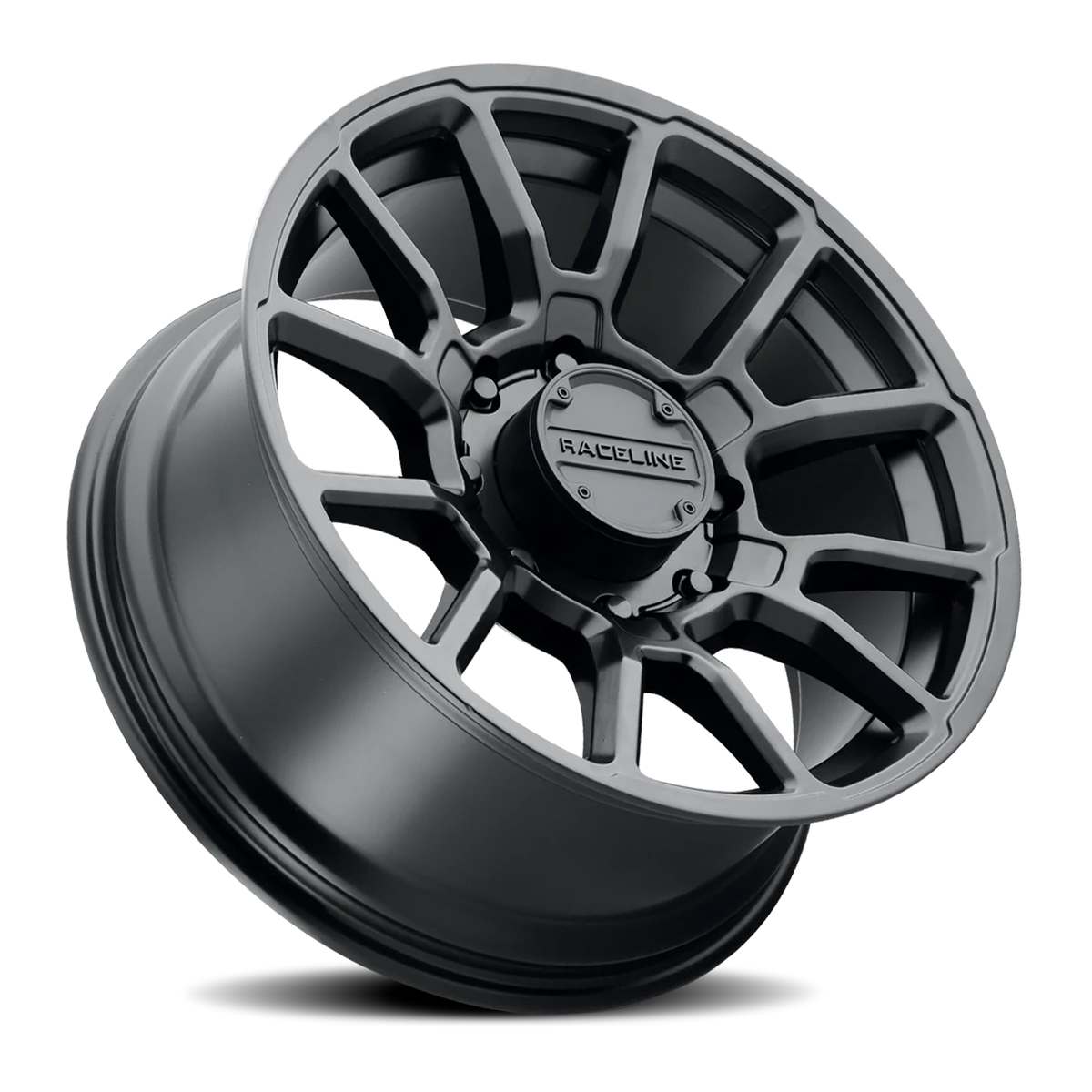 Aluminum Wheels 20x9 Gauge 950B Satin Black Multi Spoke 12 Offset 8 on 170 Bolt Pattern 125.2 Bore Raceline
