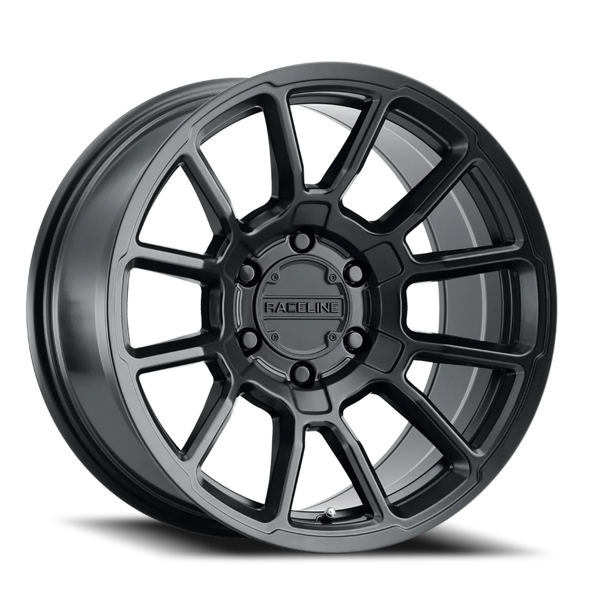 Aluminum Wheels 15x8 Gauge 950B Satin Black Multi Spoke -24 Offset 5 on 139.7 Bolt Pattern 106.5 Bore Raceline