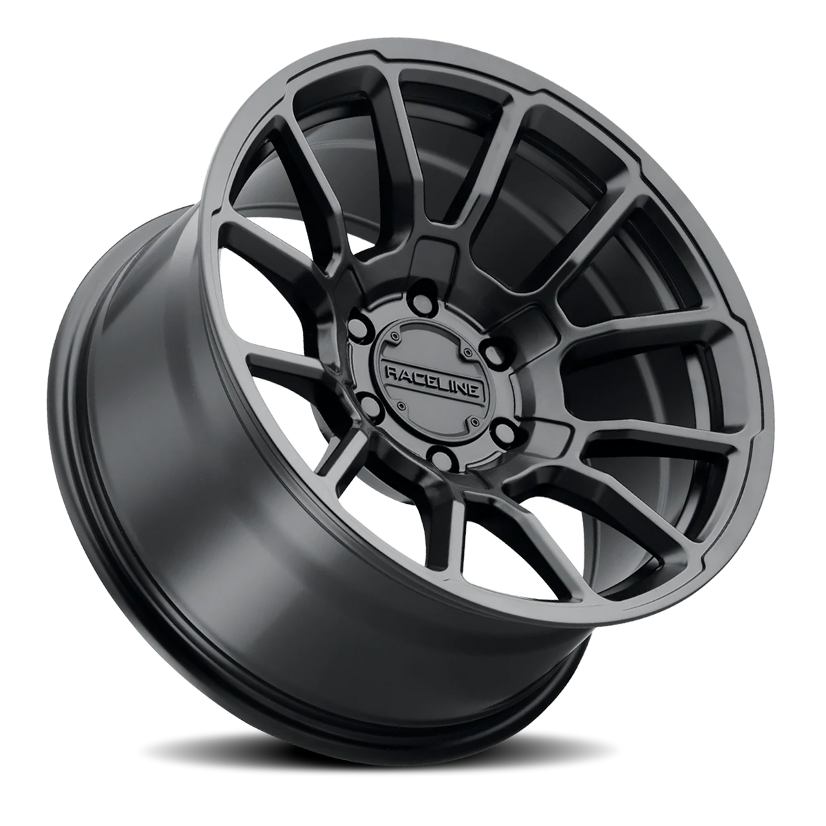 Aluminum Wheels 15x8 Gauge 950B Satin Black Multi Spoke -24 Offset 5 on 139.7 Bolt Pattern 106.5 Bore Raceline