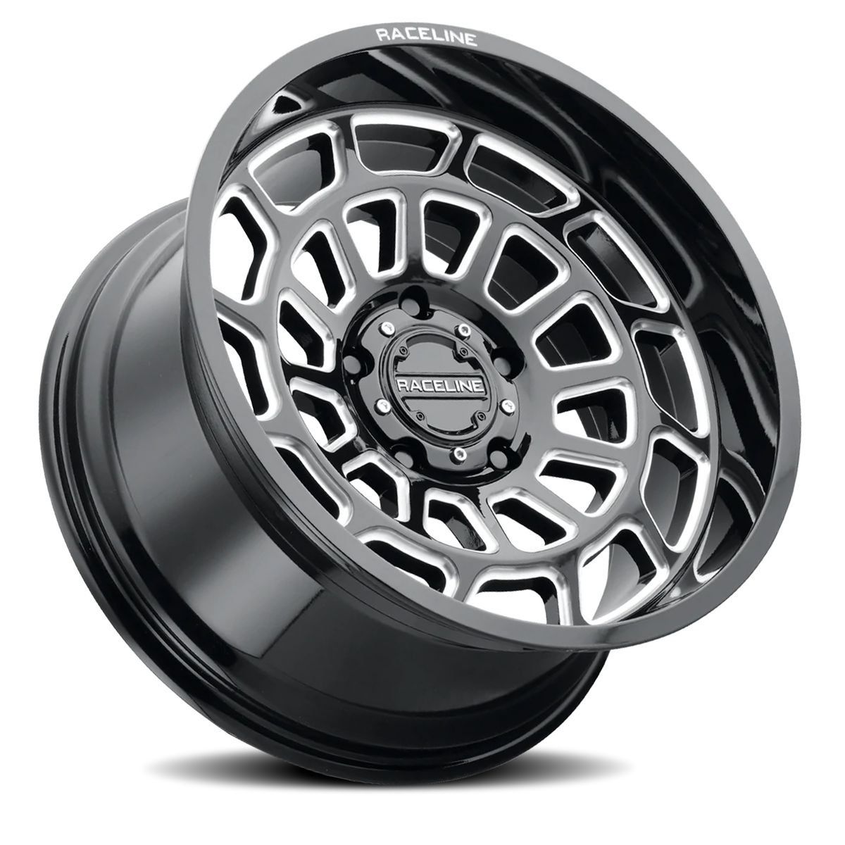 Aluminum Wheels 22x12 Warp 955M Milled Gloss Black -44 Offset 6 on 135 Bolt Pattern 87.1 Bore Raceline