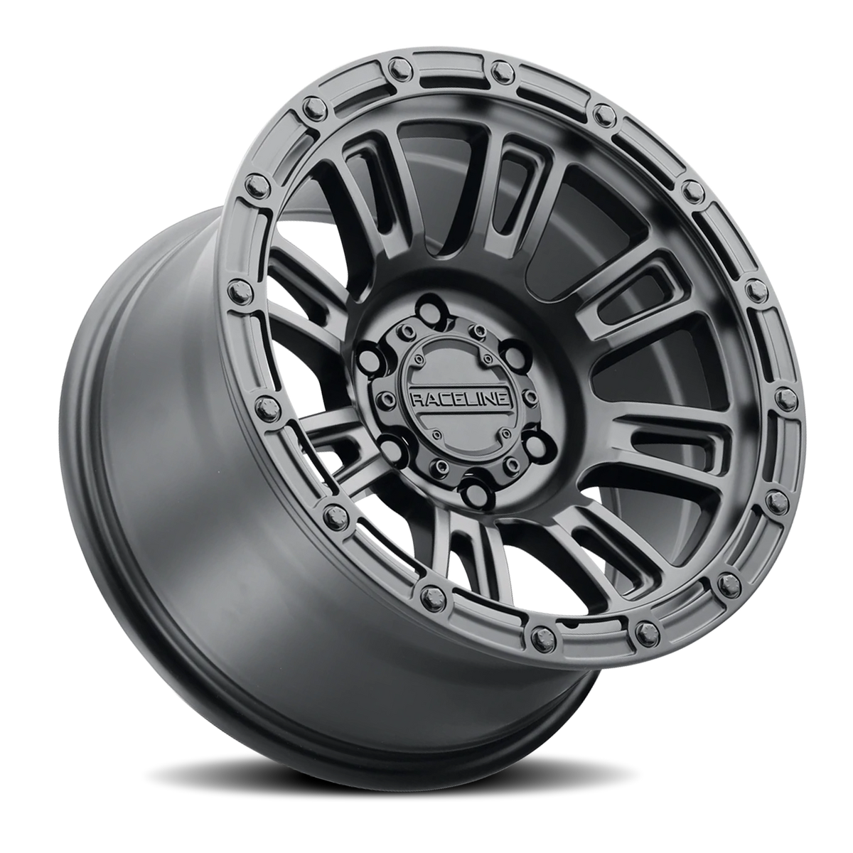 Aluminum Wheels 17x9 Compass 956B Satin Black -12 Offset 8 on 165.1 Bolt Pattern 125.2 Bore Raceline