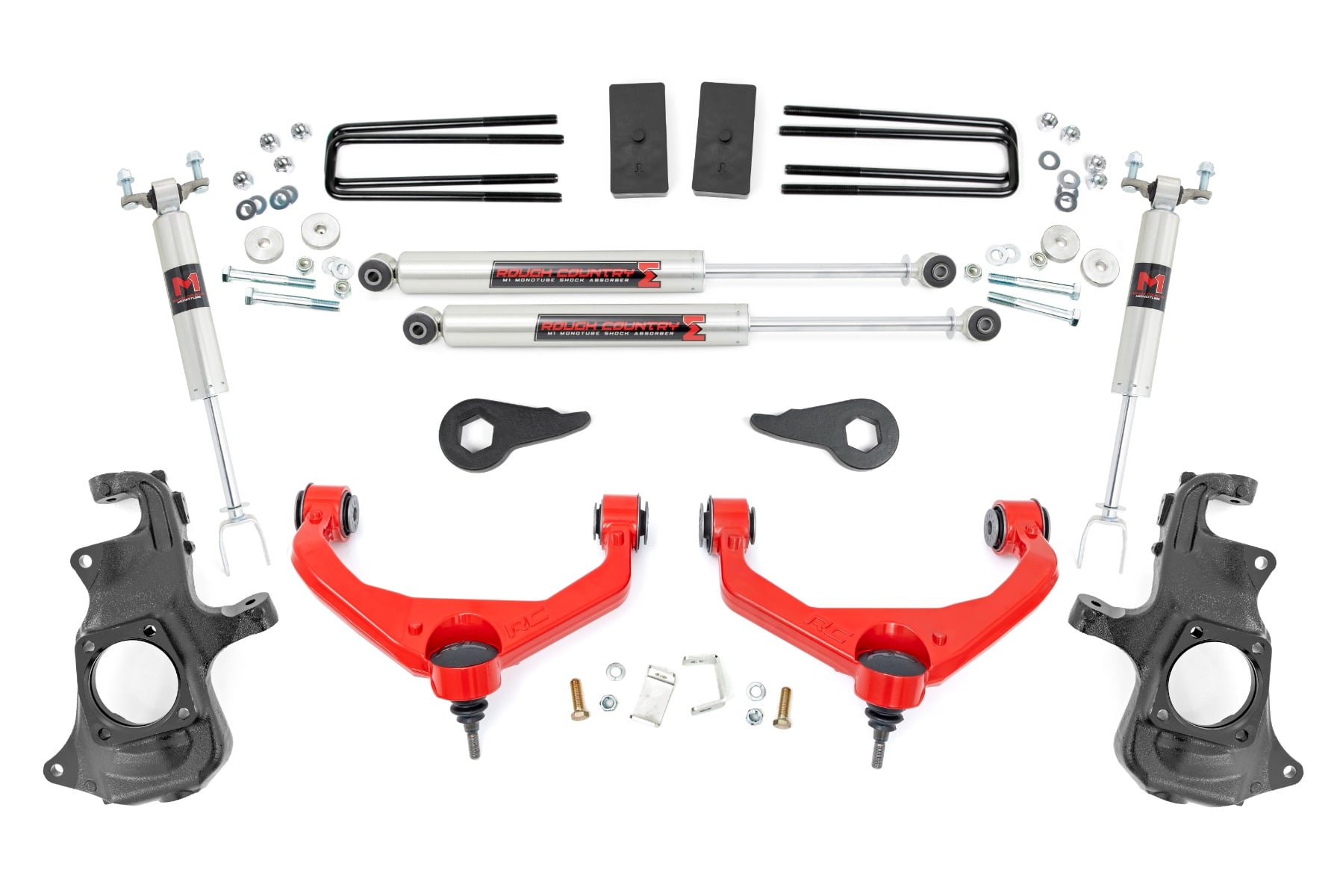 3.5 Inch Knuckle Lift Kit M1 Red Silverado/Sierra 2500HD/3500HD (11-19) Rough Country