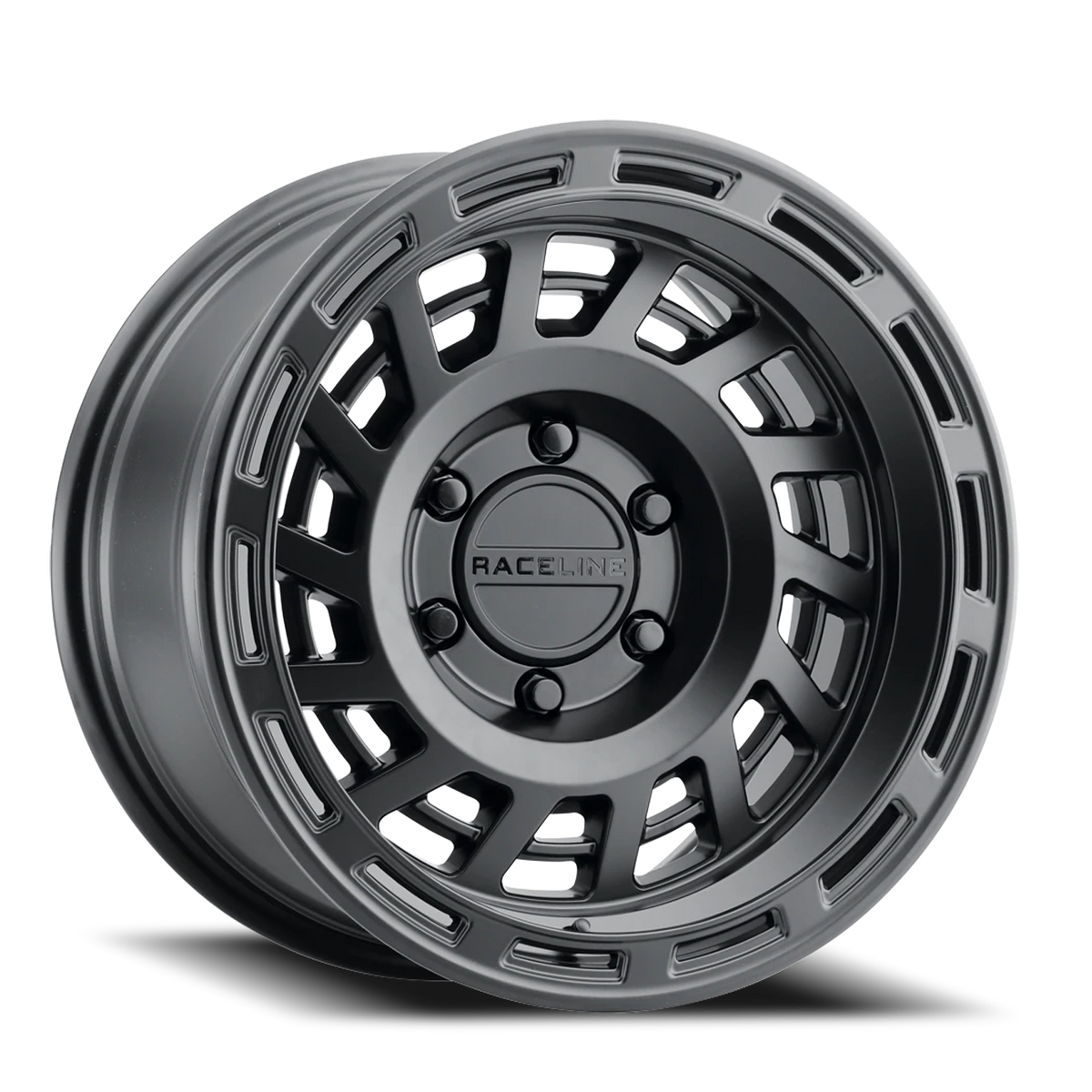 Aluminum Wheels 17x9 Halo 957B Satin Black -12 Offset 8 on 165.1 Bolt Pattern 130.81 Bore Raceline