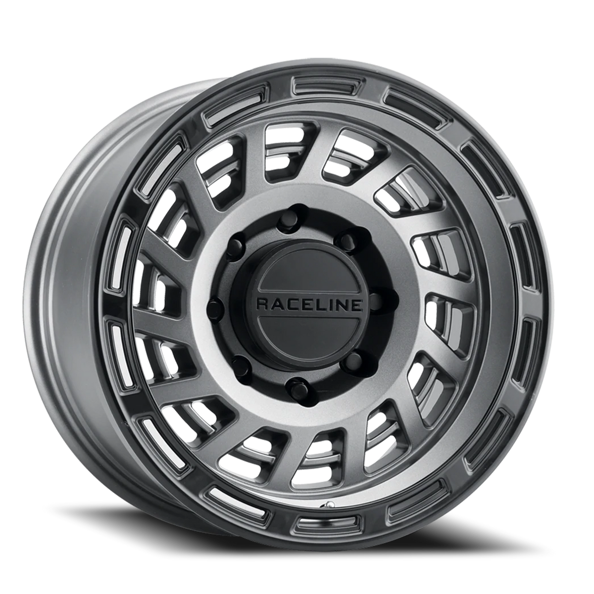 Aluminum Wheels 18x9 Halo 957GB Gunmetal Gray Black Ring 18 Offset 5 on 150 Bolt Pattern 110.3 Bore Raceline
