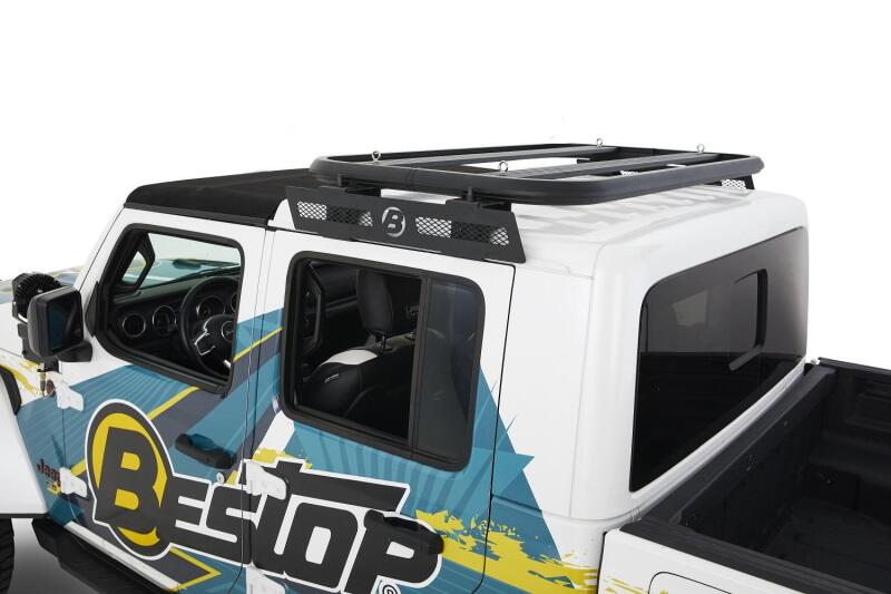 Bestop 20-26 Jeep Gladiator / 18-26 Wrangler JL 2-Door Granite Series Hardtop Roof Rack (Black)