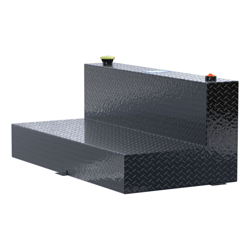 UWS Gloss Black 100-Gallon L-Shape Aluminum Transfer Tank Model TT-100-L-T-P-B