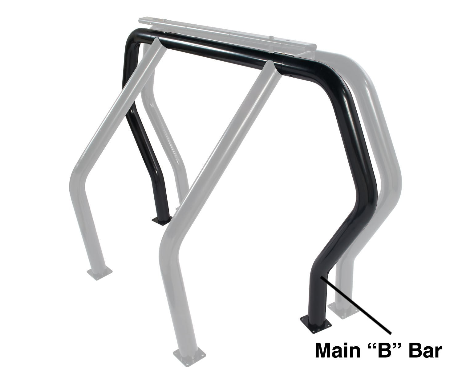 Bed Bar Component InchB Inch Main Bar Black Powdercoat 1999-2016 Ford F-250 Super Duty Go Rhino