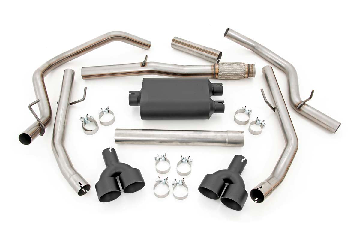 Performance Cat-Back Exhaust 6.2L 5 Foot 8 Inch & 6 Foot 6 Inch Bed Silverado/Sierra 1500 (19-26) Rough Country