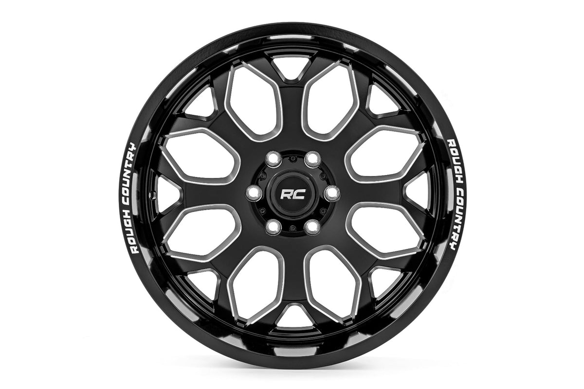 96 Series Wheel One-Piece Gloss Black 20x10 Rough Country