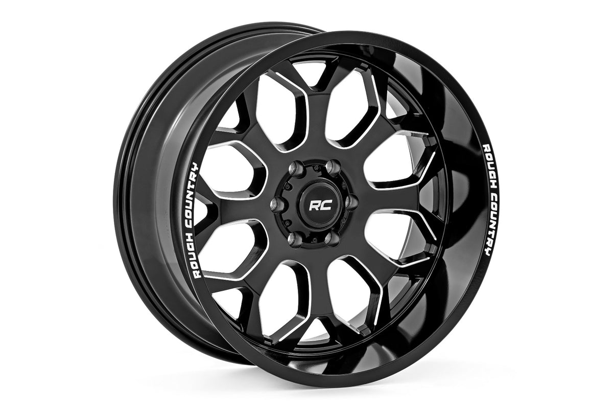 96 Series Wheel One-Piece Gloss Black 20x10 Rough Country